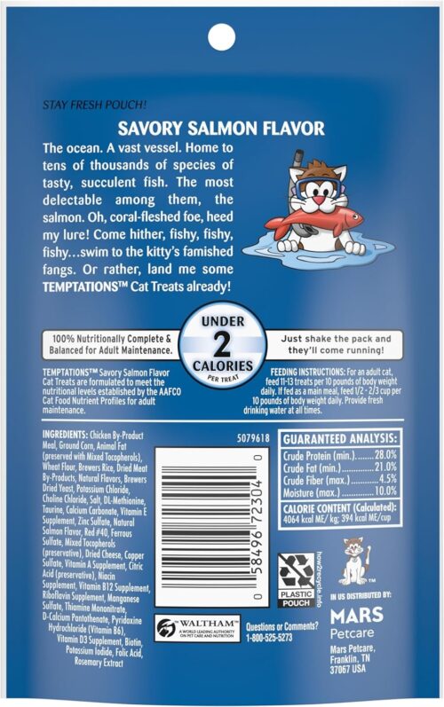 Temptations Classic Crunchy and Soft Cat Treats Seafood Medley Flavor, 30 oz. Tub - Image 37
