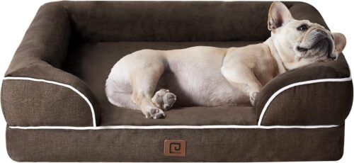 EHEYCIGA Orthopedic Dog Beds for Extra Large Dogs, Waterproof Memory Foam XL Pet Bed with Sides, Non-Slip and Egg-Crate Foam Big Dog Couch Bed with Washable Removable Cover, Grey - Image 212