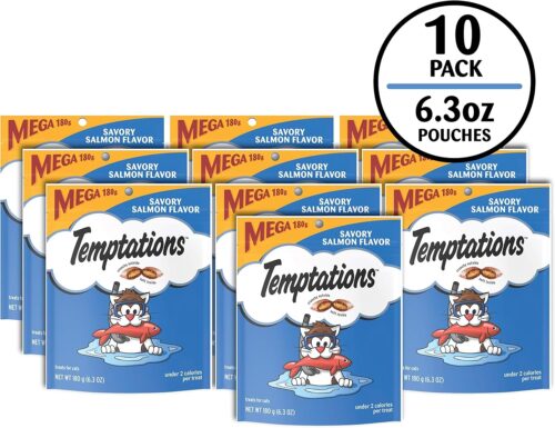 Temptations Classic Crunchy and Soft Cat Treats Seafood Medley Flavor, 30 oz. Tub - Image 64