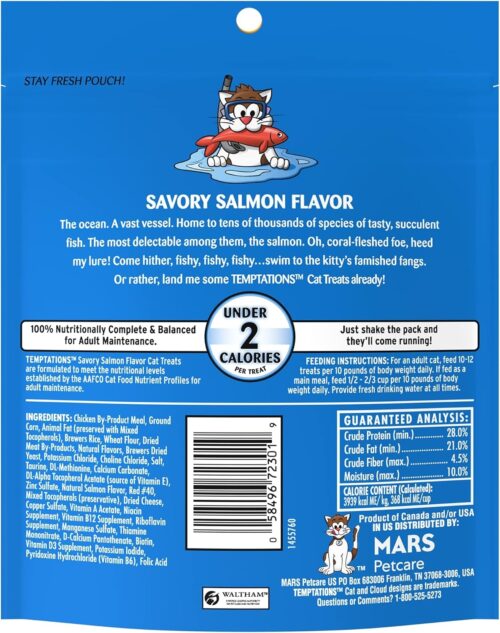 Temptations Classic Crunchy and Soft Cat Treats Seafood Medley Flavor, 30 oz. Tub - Image 65