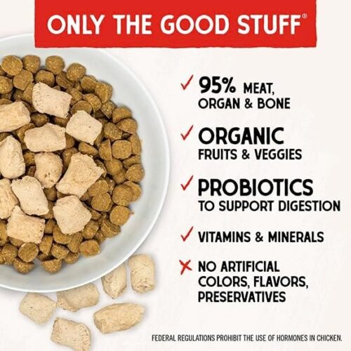 Stella & Chewy's Freeze-Dried Raw Chicken Meal Mixers- Dog Food Topper and Mixer - Made with 95% Cage-Free Chicken, Organs & Bone - Perfect for Picky Eaters - Grain-Free - 3.5oz - Image 3