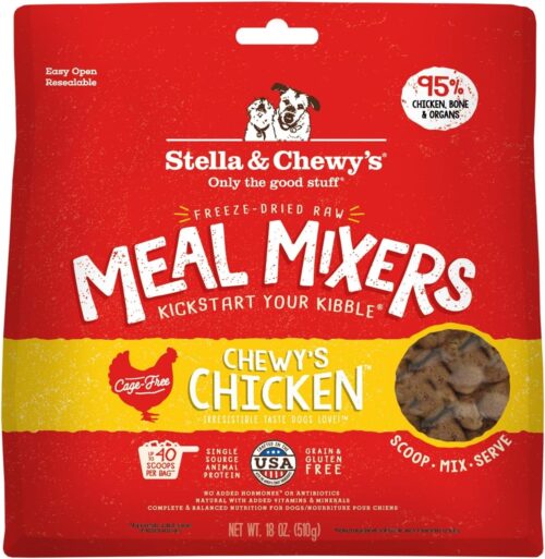 Stella & Chewy's Freeze-Dried Raw Chicken Meal Mixers- Dog Food Topper and Mixer - Made with 95% Cage-Free Chicken, Organs & Bone - Perfect for Picky Eaters - Grain-Free - 3.5oz - Image 13