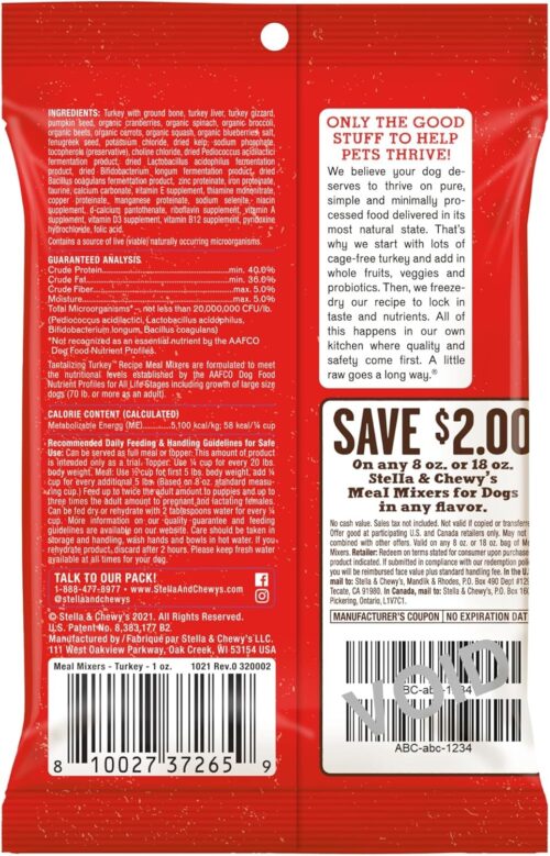 Stella & Chewy's Freeze-Dried Raw Chicken Meal Mixers- Dog Food Topper and Mixer - Made with 95% Cage-Free Chicken, Organs & Bone - Perfect for Picky Eaters - Grain-Free - 3.5oz - Image 51