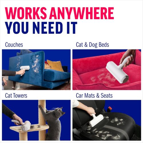 Chom Chom Roller Pet Hair Remover and Reusable Lint Roller - ChomChom Cat and Dog Hair Remover for Furniture, Couch, Carpet, Clothing and Bedding - Portable, Multi-Surface Fur Removal Tool - Image 6