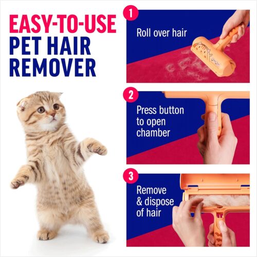 Chom Chom Roller Pet Hair Remover and Reusable Lint Roller - ChomChom Cat and Dog Hair Remover for Furniture, Couch, Carpet, Clothing and Bedding - Portable, Multi-Surface Fur Removal Tool - Image 12