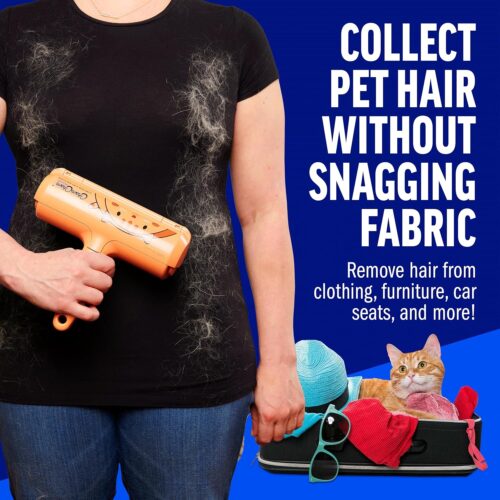 Chom Chom Roller Pet Hair Remover and Reusable Lint Roller - ChomChom Cat and Dog Hair Remover for Furniture, Couch, Carpet, Clothing and Bedding - Portable, Multi-Surface Fur Removal Tool - Image 14
