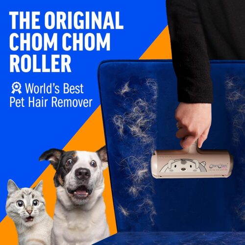 Chom Chom Roller Pet Hair Remover and Reusable Lint Roller - ChomChom Cat and Dog Hair Remover for Furniture, Couch, Carpet, Clothing and Bedding - Portable, Multi-Surface Fur Removal Tool - Image 28
