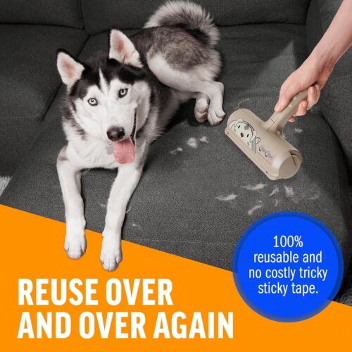 Chom Chom Roller Pet Hair Remover and Reusable Lint Roller - ChomChom Cat and Dog Hair Remover for Furniture, Couch, Carpet, Clothing and Bedding - Portable, Multi-Surface Fur Removal Tool - Image 30