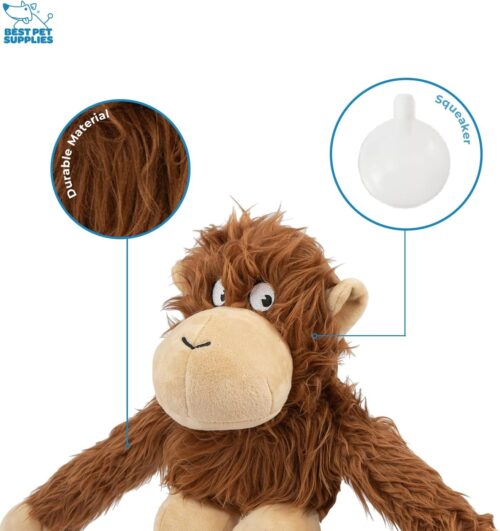 Best Pet Supplies Crinkle Dog Toy for Small, Medium, and Large Breeds, Cute No Stuffing Duck with Soft Squeaker, Fun for Indoor Puppies and Senior Pups, Plush No Mess Chew and Play - Yellow - Image 40