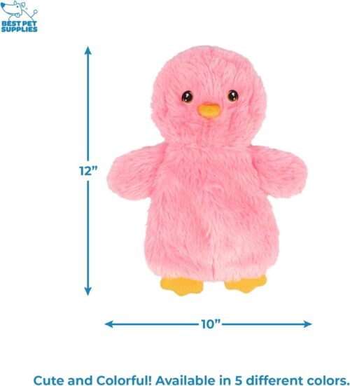 Best Pet Supplies Crinkle Dog Toy for Small, Medium, and Large Breeds, Cute No Stuffing Duck with Soft Squeaker, Fun for Indoor Puppies and Senior Pups, Plush No Mess Chew and Play - Yellow - Image 68