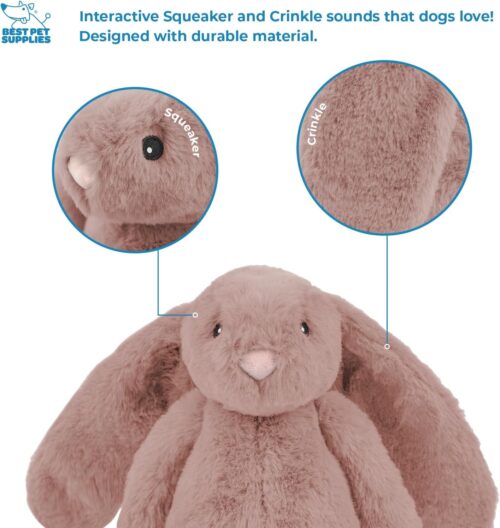 Best Pet Supplies Crinkle Dog Toy for Small, Medium, and Large Breeds, Cute No Stuffing Duck with Soft Squeaker, Fun for Indoor Puppies and Senior Pups, Plush No Mess Chew and Play - Yellow - Image 79