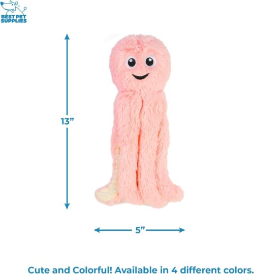 Best Pet Supplies Crinkle Dog Toy for Small, Medium, and Large Breeds, Cute No Stuffing Duck with Soft Squeaker, Fun for Indoor Puppies and Senior Pups, Plush No Mess Chew and Play - Yellow - Image 110