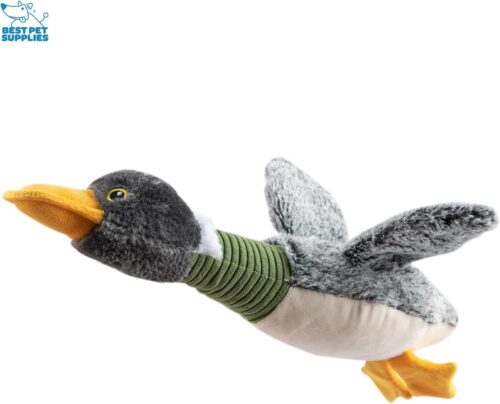 Best Pet Supplies Crinkle Dog Toy for Small, Medium, and Large Breeds, Cute No Stuffing Duck with Soft Squeaker, Fun for Indoor Puppies and Senior Pups, Plush No Mess Chew and Play - Yellow - Image 114