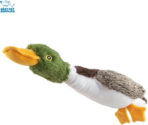 Best Pet Supplies Crinkle Dog Toy for Small, Medium, and Large Breeds, Cute No Stuffing Duck with Soft Squeaker, Fun for Indoor Puppies and Senior Pups, Plush No Mess Chew and Play - Yellow - Image 115