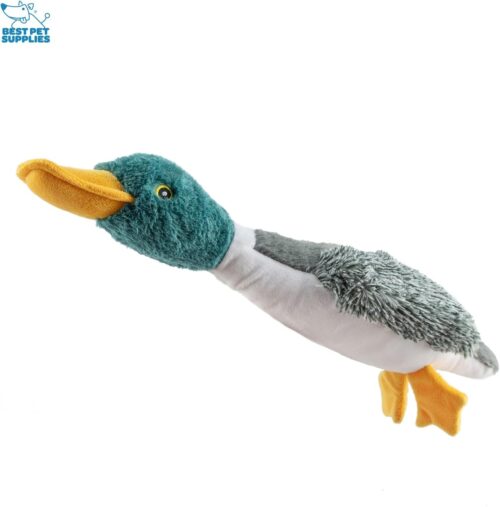 Best Pet Supplies Crinkle Dog Toy for Small, Medium, and Large Breeds, Cute No Stuffing Duck with Soft Squeaker, Fun for Indoor Puppies and Senior Pups, Plush No Mess Chew and Play - Yellow - Image 116