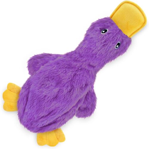 Best Pet Supplies Crinkle Dog Toy for Small, Medium, and Large Breeds, Cute No Stuffing Duck with Soft Squeaker, Fun for Indoor Puppies and Senior Pups, Plush No Mess Chew and Play - Yellow - Image 123