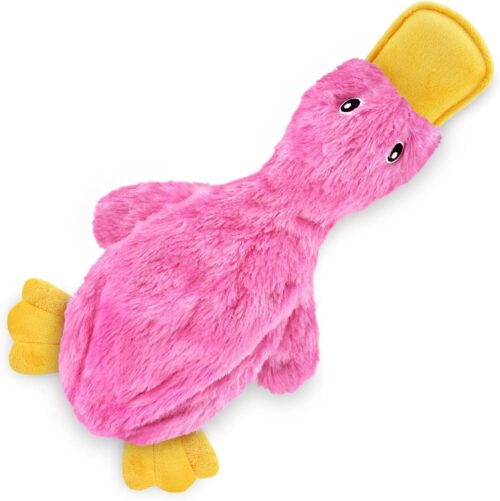 Best Pet Supplies Crinkle Dog Toy for Small, Medium, and Large Breeds, Cute No Stuffing Duck with Soft Squeaker, Fun for Indoor Puppies and Senior Pups, Plush No Mess Chew and Play - Yellow - Image 126
