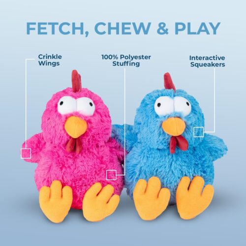 Best Pet Supplies Crinkle Dog Toy for Small, Medium, and Large Breeds, Cute No Stuffing Duck with Soft Squeaker, Fun for Indoor Puppies and Senior Pups, Plush No Mess Chew and Play - Yellow - Image 151