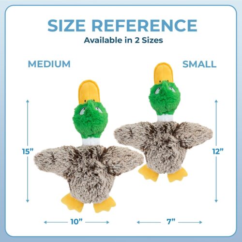 Best Pet Supplies Crinkle Dog Toy for Small, Medium, and Large Breeds, Cute No Stuffing Duck with Soft Squeaker, Fun for Indoor Puppies and Senior Pups, Plush No Mess Chew and Play - Yellow - Image 159