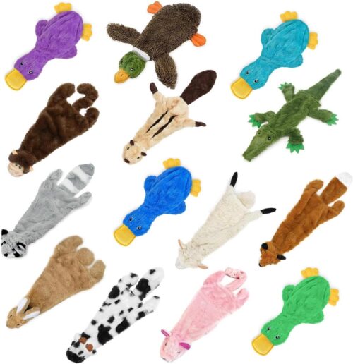 Best Pet Supplies Crinkle Dog Toy for Small, Medium, and Large Breeds, Cute No Stuffing Duck with Soft Squeaker, Fun for Indoor Puppies and Senior Pups, Plush No Mess Chew and Play - Yellow - Image 165