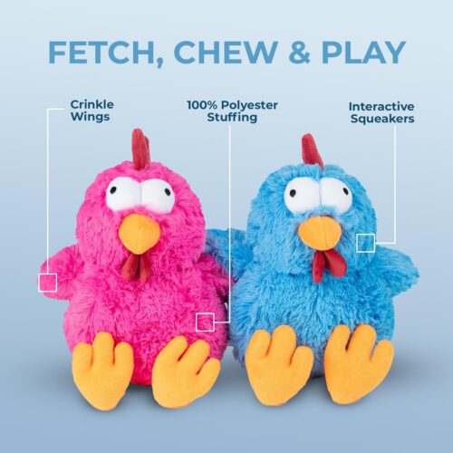 Best Pet Supplies Crinkle Dog Toy for Small, Medium, and Large Breeds, Cute No Stuffing Duck with Soft Squeaker, Fun for Indoor Puppies and Senior Pups, Plush No Mess Chew and Play - Yellow - Image 172