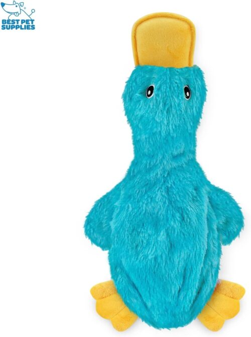 Best Pet Supplies Crinkle Dog Toy for Small, Medium, and Large Breeds, Cute No Stuffing Duck with Soft Squeaker, Fun for Indoor Puppies and Senior Pups, Plush No Mess Chew and Play - Yellow - Image 176