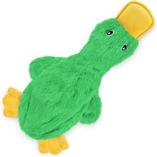 Best Pet Supplies Crinkle Dog Toy for Small, Medium, and Large Breeds, Cute No Stuffing Duck with Soft Squeaker, Fun for Indoor Puppies and Senior Pups, Plush No Mess Chew and Play - Yellow - Image 189