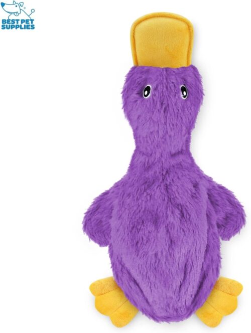 Best Pet Supplies Crinkle Dog Toy for Small, Medium, and Large Breeds, Cute No Stuffing Duck with Soft Squeaker, Fun for Indoor Puppies and Senior Pups, Plush No Mess Chew and Play - Yellow - Image 207