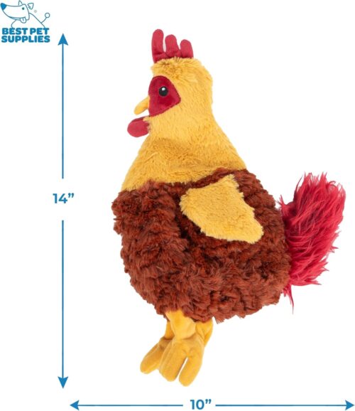 Best Pet Supplies Crinkle Dog Toy for Small, Medium, and Large Breeds, Cute No Stuffing Duck with Soft Squeaker, Fun for Indoor Puppies and Senior Pups, Plush No Mess Chew and Play - Yellow - Image 213