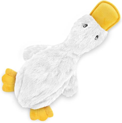 Best Pet Supplies Crinkle Dog Toy for Small, Medium, and Large Breeds, Cute No Stuffing Duck with Soft Squeaker, Fun for Indoor Puppies and Senior Pups, Plush No Mess Chew and Play - Yellow - Image 223