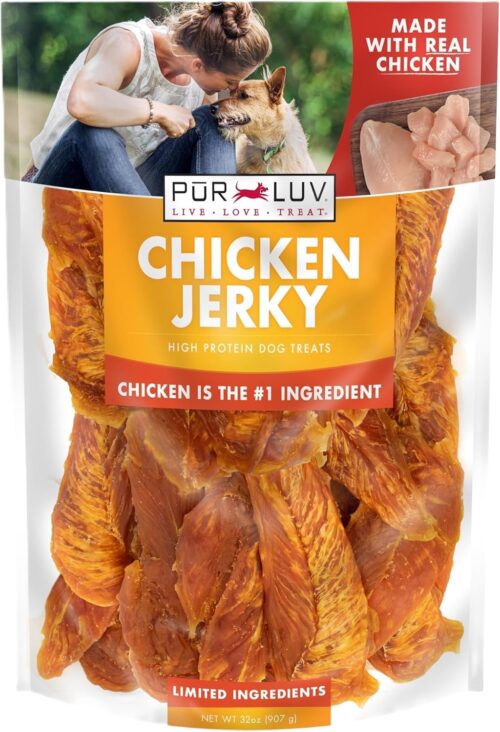 Dog Treats, Chicken Jerky for Dogs, Made with 100% Real Chicken Breast, 16 Ounces, Healthy, Easily Digestible, Long-Lasting, High Protein Dog Treat, Satisfies Dog's Urge to Chew (Pack of 1) - Image 32