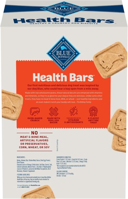 Blue Buffalo Health Bars Crunchy Dog Biscuits, Oven-Baked With Natural Ingredients, Pumpkin & Cinnamon, 16-oz Bag - Image 52
