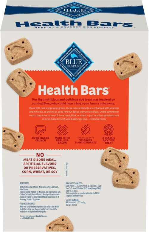 Blue Buffalo Health Bars Crunchy Dog Biscuits, Oven-Baked With Natural Ingredients, Pumpkin & Cinnamon, 16-oz Bag - Image 79