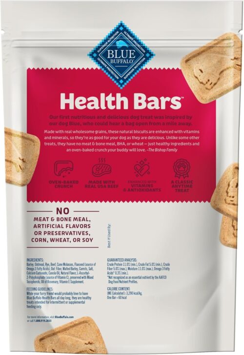 Blue Buffalo Health Bars Crunchy Dog Biscuits, Oven-Baked With Natural Ingredients, Pumpkin & Cinnamon, 16-oz Bag - Image 84