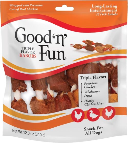 Good'N'Fun Triple Flavored Rawhide Kabobs for Dogs, 1.5 Pound (Pack of 1) - Image 35