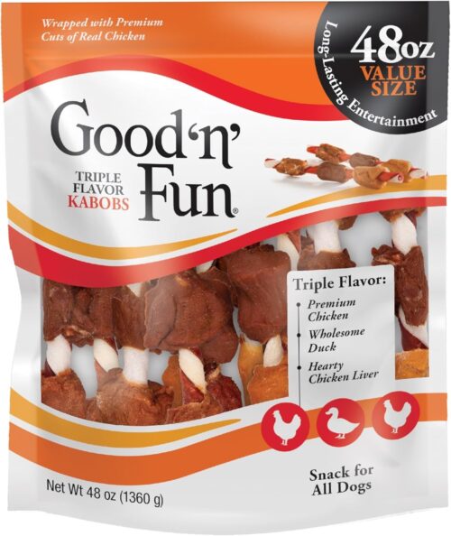 Good'N'Fun Triple Flavored Rawhide Kabobs for Dogs, 1.5 Pound (Pack of 1) - Image 47