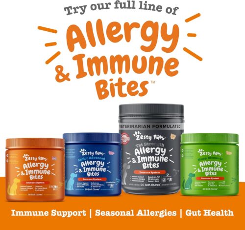Zesty Paws Dog Allergy Relief- Dog Itching Skin Relief- Dog Probiotics for Itchy Skin and Itchy Ears- Dog Allergy Paw Relief- Dog Allergy Chews- Dog Itch Relief - Dog Skin Allergy Relief - Lamb - 90ct - Image 7