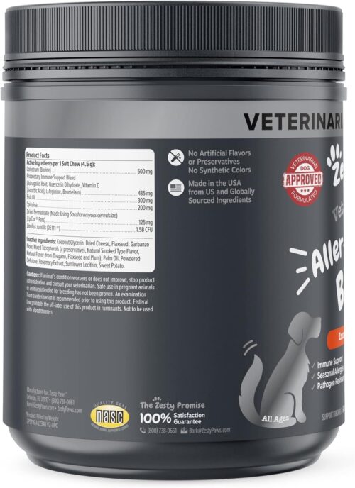 Zesty Paws Dog Allergy Relief- Dog Itching Skin Relief- Dog Probiotics for Itchy Skin and Itchy Ears- Dog Allergy Paw Relief- Dog Allergy Chews- Dog Itch Relief - Dog Skin Allergy Relief - Lamb - 90ct - Image 17