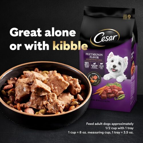 CESAR Adult Wet Dog Food Classic Loaf in Sauce Grilled Chicken, Filet Mignon, Porterhouse Steak, Beef, Chicken & Liver and Turkey Variety Pack, 3.5 oz. Easy Peel Trays, Pack of 36 - Image 47