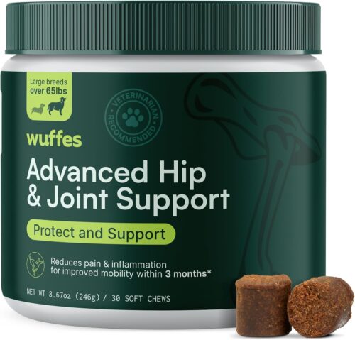 Wuffes Advanced Dog Hip and Joint Supplement with Glucosamine, Chondroitin, Omega 3, MSM, and Green Lipped Mussel, 60 Pork Flavored Chews for Small and Medium Dog Breeds - Image 14