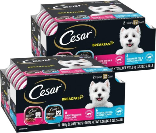 CESAR Adult Wet Dog Food Classic Loaf in Sauce Grilled Chicken, Filet Mignon, Porterhouse Steak, Beef, Chicken & Liver and Turkey Variety Pack, 3.5 oz. Easy Peel Trays, Pack of 36 - Image 90