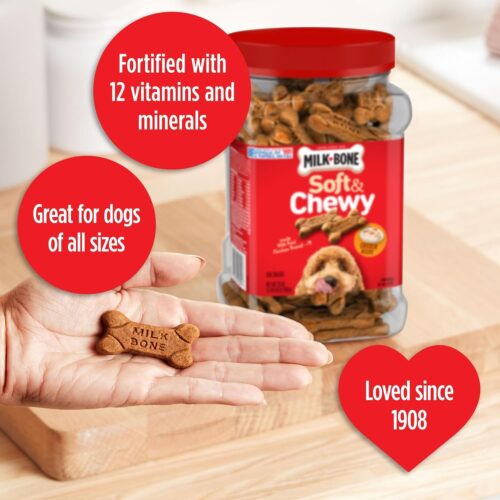 Milk-Bone Soft & Chewy Dog Treats, Beef & Filet Mignon Recipe, 25 Ounce - Image 46