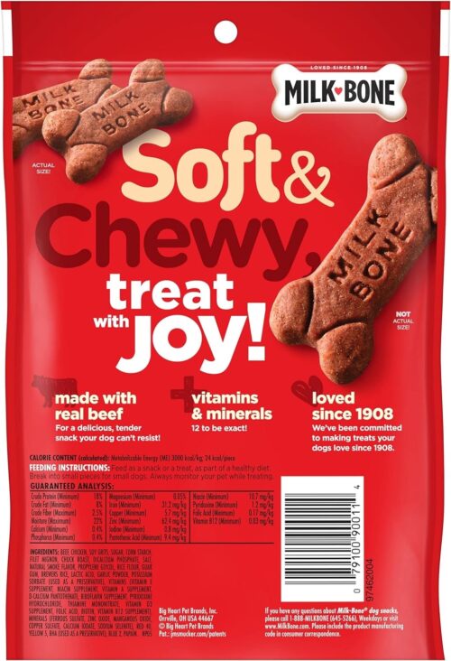 Milk-Bone Soft & Chewy Dog Treats, Beef & Filet Mignon Recipe, 25 Ounce - Image 75