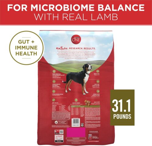 Purina ONE Dry Dog Food Lamb and Rice Formula - 31.1 lb. Bag - Image 7