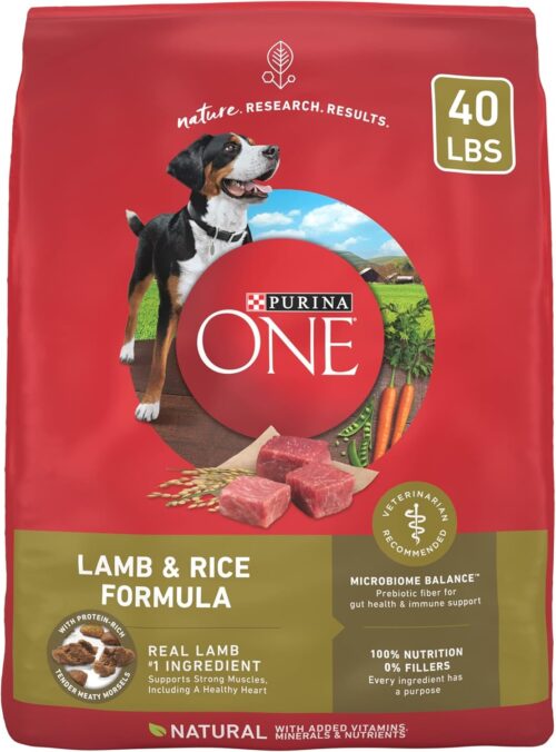 Purina ONE Dry Dog Food Lamb and Rice Formula - 31.1 lb. Bag - Image 23