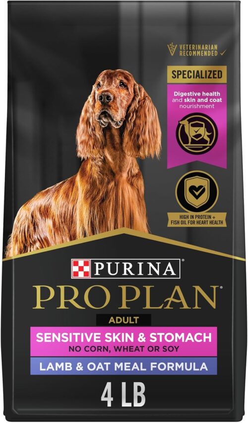 Purina Pro Plan Sensitive Skin and Stomach Dog Food Dry, Adult Salmon & Rice Formula, Digestive Health - 30 lb. Bag - Image 49