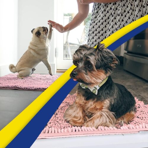Muddy Mat® Shown on TV – Super Absorbent Microfiber Dog Door Mat for Muddy Paws, Non-Slip Washable Pet Rug, Quick Dry Chenille Entryway Carpet, Machine Washable Indoor Outdoor mat, Grey 30"x19" - Image 13
