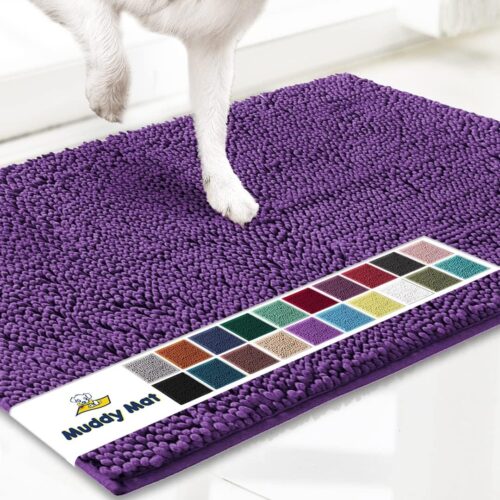 Muddy Mat® Shown on TV – Super Absorbent Microfiber Dog Door Mat for Muddy Paws, Non-Slip Washable Pet Rug, Quick Dry Chenille Entryway Carpet, Machine Washable Indoor Outdoor mat, Grey 30"x19" - Image 15