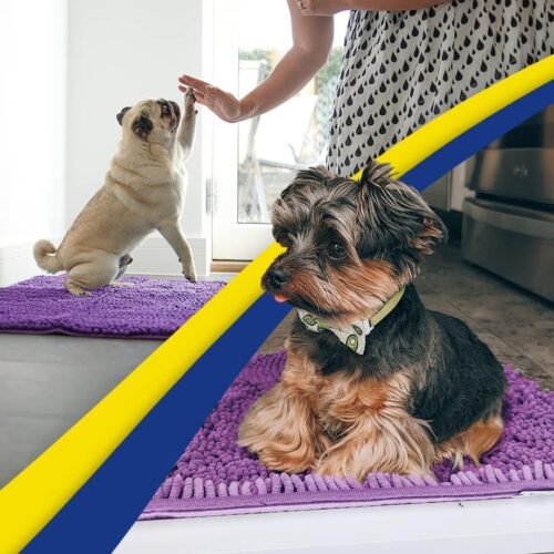 Muddy Mat® Shown on TV – Super Absorbent Microfiber Dog Door Mat for Muddy Paws, Non-Slip Washable Pet Rug, Quick Dry Chenille Entryway Carpet, Machine Washable Indoor Outdoor mat, Grey 30"x19" - Image 19