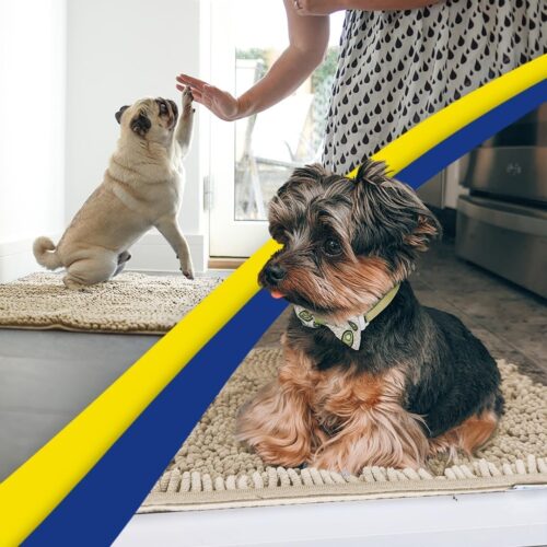 Muddy Mat® Shown on TV – Super Absorbent Microfiber Dog Door Mat for Muddy Paws, Non-Slip Washable Pet Rug, Quick Dry Chenille Entryway Carpet, Machine Washable Indoor Outdoor mat, Grey 30"x19" - Image 26